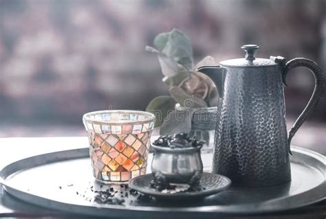 Still Life With Tea Pot And Tea Stock Image Image Of House Hygge
