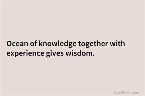 Quote Ocean Of Knowledge Together With Experience Gives Coolnsmart