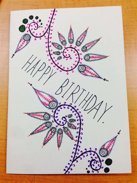 86 How To Draw A Birthday Card Easy Kentooz Site