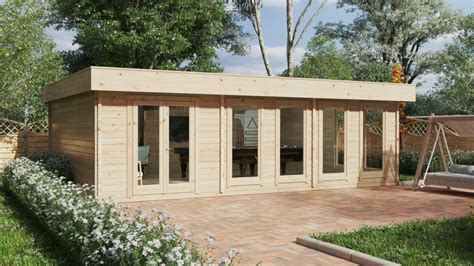 Große gartenhäuser können innerhalb eines monats ab bestellung geliefert und errichtet werden. Holzhaus Garten-Billardraum „Snooker XL I" / 8 x 5,5 m ...