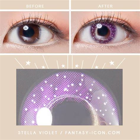 Milky Stella Purple Violet Contacts Galaxy Lens Fantasy