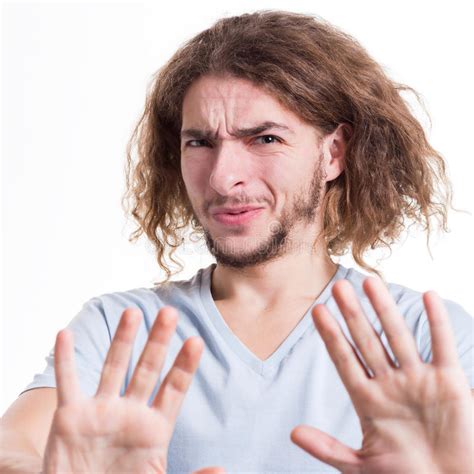 Emotions Man Face Expressing Disgust Isolated Stock Photos Free