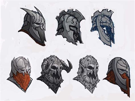 Helmet Concept Armor Drawing Fantasy Armor