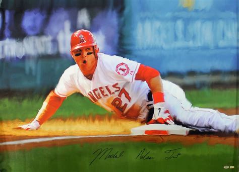 Lot Detail Mike Trout Signed Huge 36x48 Limited Edition Canvas