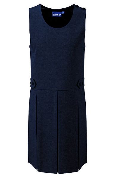 Banner Tenby Box Pleat Pinafore Navy Girls School Dresses And