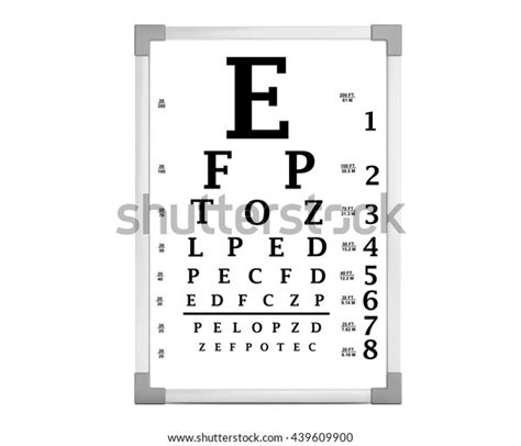 Snellen Eye Chart Test Box On Stock Illustration 439609900 Shutterstock