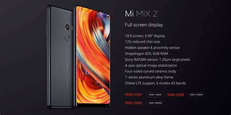 The mi mix 2 has a 2160 x 1080 fhd+ panel with virtually no borders, with the camera sensor located on the bottom bezel. (Updated: Availability) Xiaomi Mi MIX 2 is Official ...