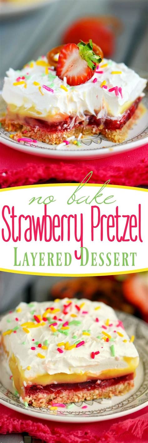 This pudding recipe may not be easy to pull off but our recipes make it simple as. This easy No Bake Strawberry Pretzel Layered Dessert is ...