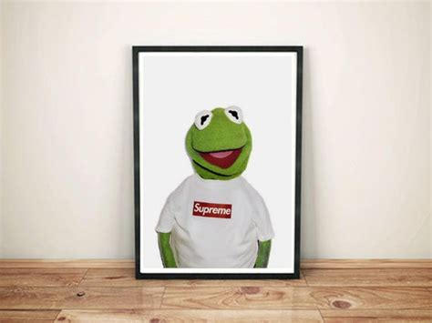 Kermit Supreme Poster Print Kermit The Frog Poster X Supreme