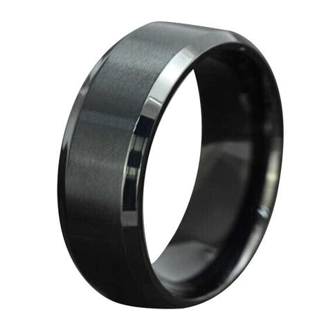anillo negro titanio contever anillos de
