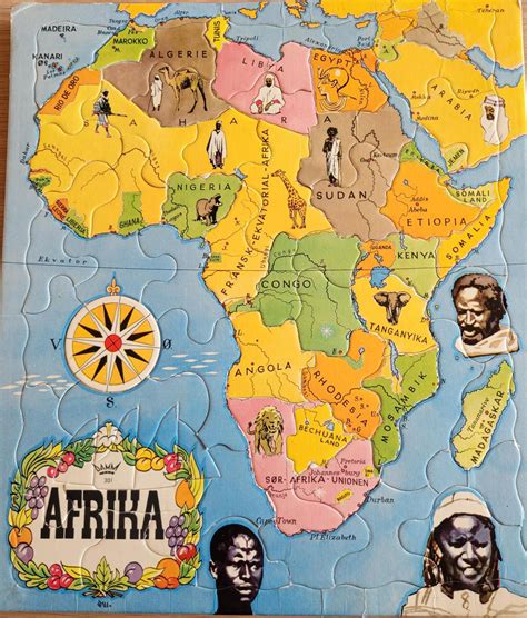 Puzzle Map Of Africa 1960s Maps On The Web