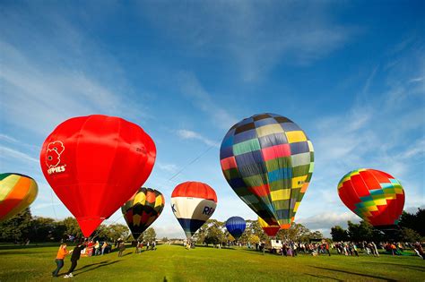 Hot Air Balloons Begin To Take To The Air Over The New Zealand Hot Air