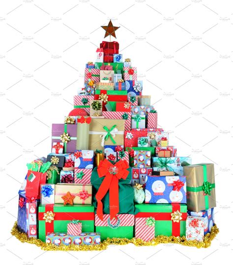 The ghost of christmas present, a character in charles dickens' 1843 novella a christmas carol. Christmas Tree of Presents ~ Holiday Photos ~ Creative Market