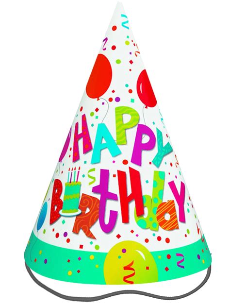 Transparent Party Hats Clipart Happy Birthday Hat Png Full Size
