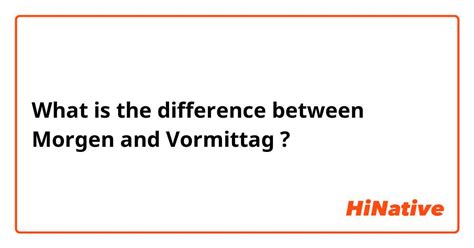 🆚what Is The Difference Between Morgen And Vormittag Morgen Vs