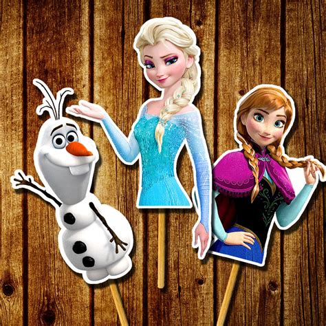 Printable Frozen Cupcake Toppers Elsa Cupcake Toppers Let It Etsy In 2021 Frozen Cupcake