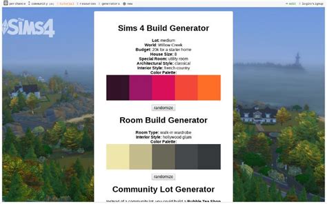 Sims 4 Build Generator