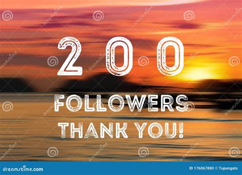 200 Followers Banner Stock Photo Image Of Typographic 176067880