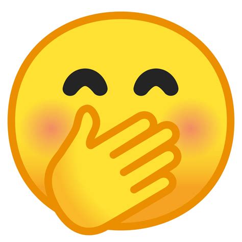In serious surprise, shock, concern, or apology, or suggesting coy laughter or embarrassment as if cheekily saying oops! Face with hand over mouth Icon | Noto Emoji Smileys ...