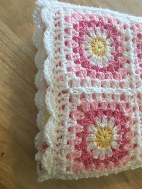This Is A Daisy Granny Square Baby Blanket Handmade With Care It