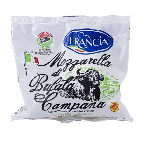 Ser mozzarella ekologiczny, 1 kulka. Mozzarella Bufala Campana gr.125 - Francia Latticini ...