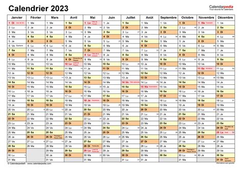 Calendrier 2023 Excel Word Et Pdf Calendarpedia Aria Art