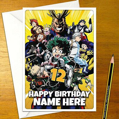 Shop the latest anime birthday card deals on aliexpress. MY HERO ACADEMIA Personalised Birthday Card - personalized ...
