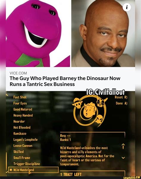 The Guy Who Played Barney The Dinosaur Now Runs A Tantric Sex Business