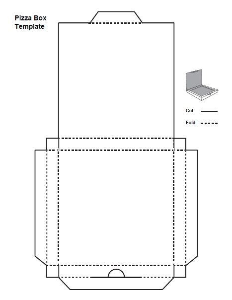Printable Mini Pizza Box Template - Printable Templates