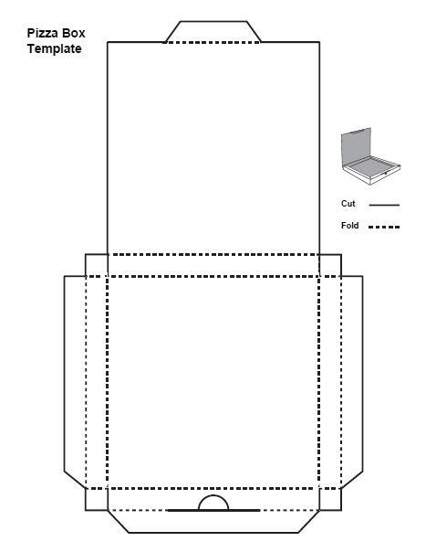 Printable Mini Pizza Box Template Printable Templates