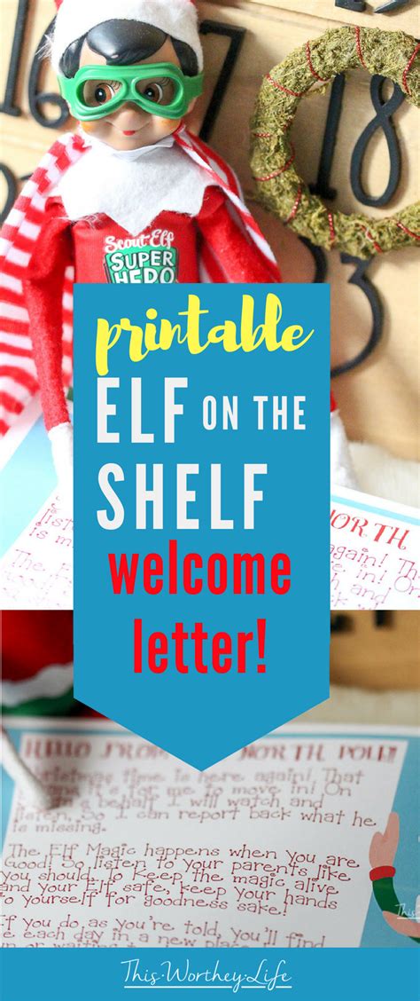 Printable Elf On Shelf Welcome Letter