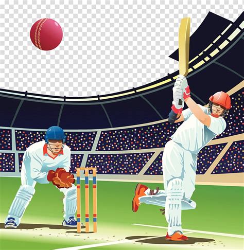 Cricket Player On Field Illustration Cricket Baseball Twenty20 Batting
