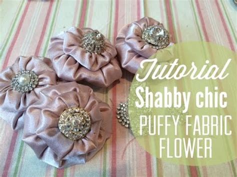 Petal fabric flower diy, no sew, shabby chic crafts, diy fabric flower, cotton t shirt flowers, crafty devotion liz benavides. Tutorial DIY - Shabby Chic Puffy Fabric Flowers - YouTube