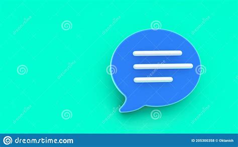 Chat Bubble Icon 3d Rendering Concept Of Social Media Messages Sms