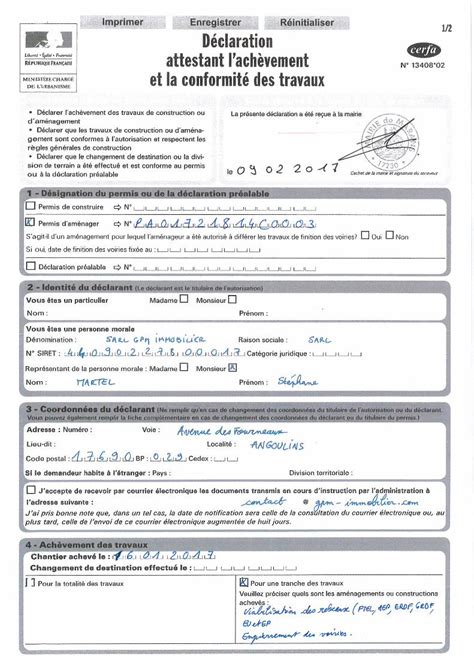 PDF cerfa NO Déclaration attestant l achèvement et la conformité des travaux