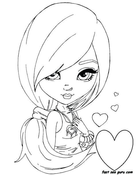 Emo Girl Coloring Pages At Getcolorings Com Free Printable Colorings