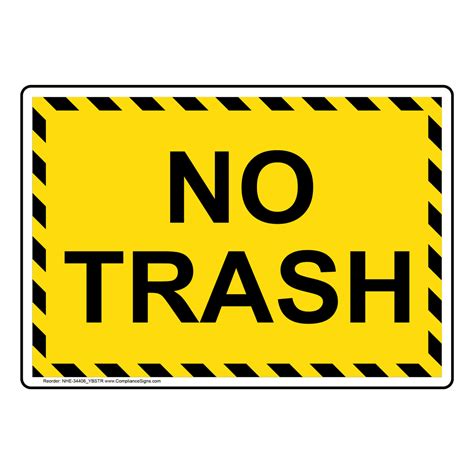 No Household Trash Smile You Are On Camera Sign Nhe 34404