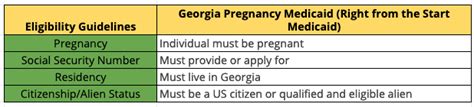 Georgia Pregnancy Medicaid Eligibility Georgia Food Stamps Help