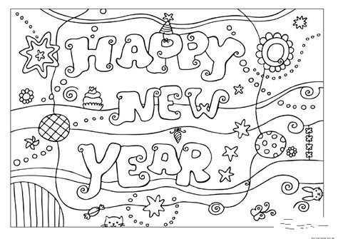 printable coloring pages happy  year  printable coloring pages  kids
