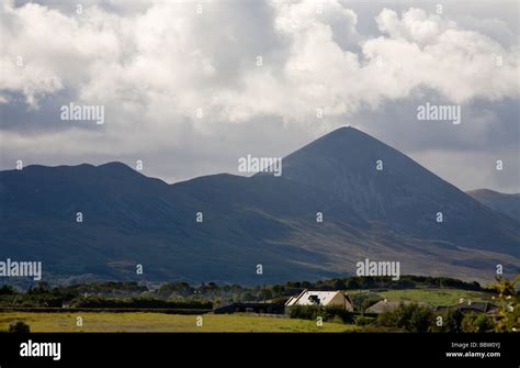 Croagh Patrick Clouds Stormy Clouds Gather Over The Peak Of Croagh