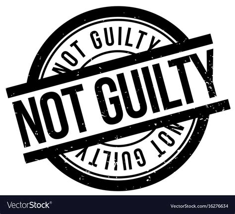 Not Guilty Rubber Stamp Royalty Free Vector Image