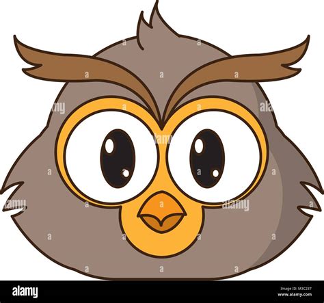 Vector Illustration Cartoon Owl Head High Resolution Stock Photography