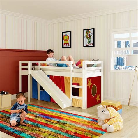 Cama Infantil Com Escorregador Menino