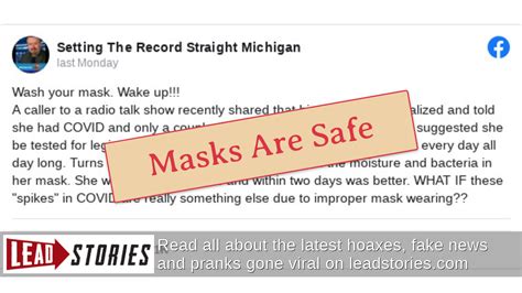 Fact Check Wearing Dirty Masks Does Not Cause Legionnaires Disease