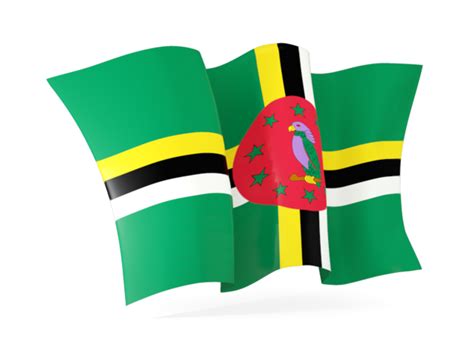 Waving Flag Illustration Of Flag Of Dominica