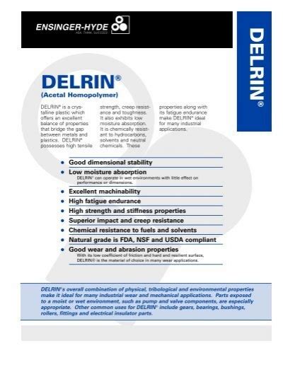 Delrin Data Sheet 203