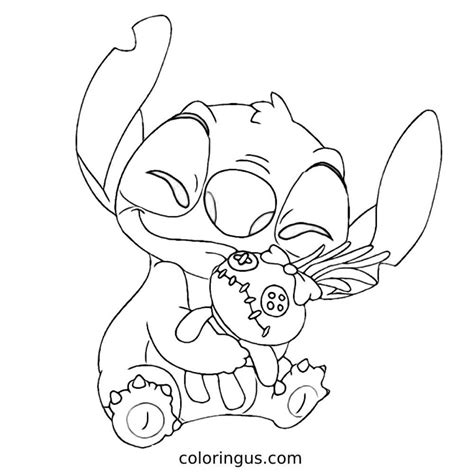 Cute Stitch Coloring Pages In Pdf Coloringus Stitch Coloring Pages Sexiz Pix