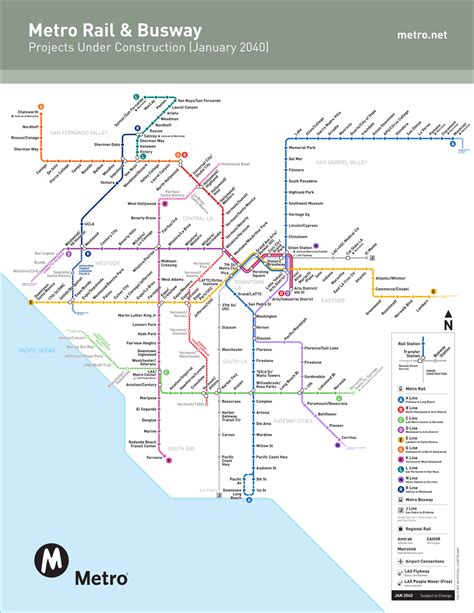 My Forecast Of La Metro To 2040 50th Anniversary Of Metro Rail R