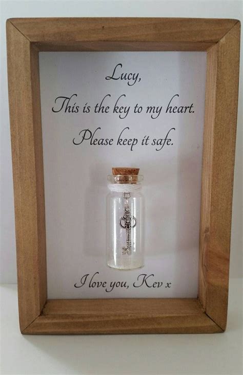 Romantic Presents For Wifes The Key To My Heart Personalised Etsy Uk Girlfriend Ts