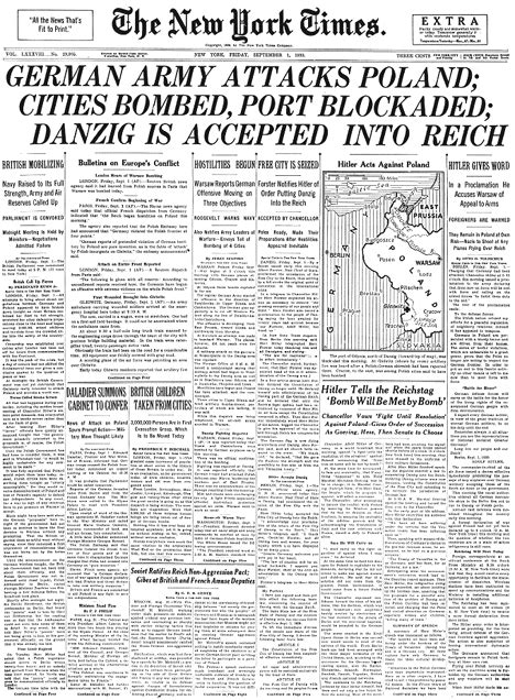 German Army Attacks Poland Cities Bombed Port Blockaded Danzig Is